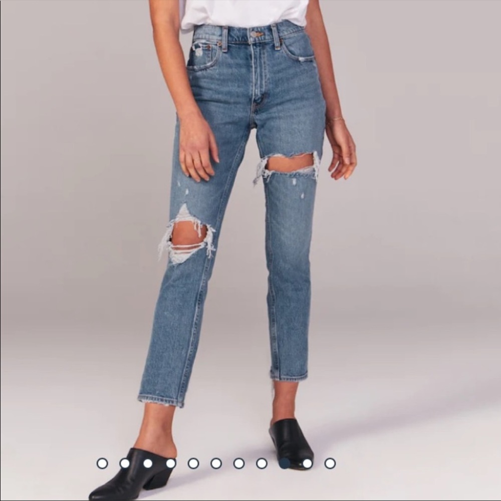 A&F High Rise Mom Jean